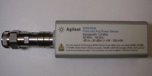 Agilent e9326a 50mhz-18ghz peak and average power sensor type n for sale