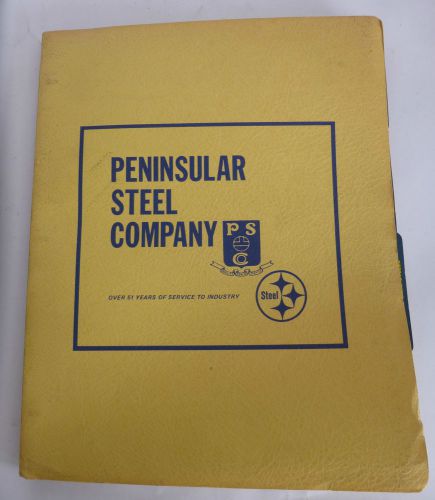 RARE Peninsular Steel Company Manual Vintage Catalog