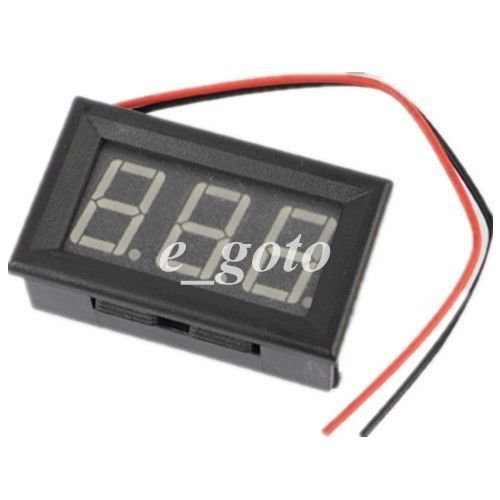 Dc 0v-99.9v 3 wire mini blue led panel meter digital voltmeter for sale