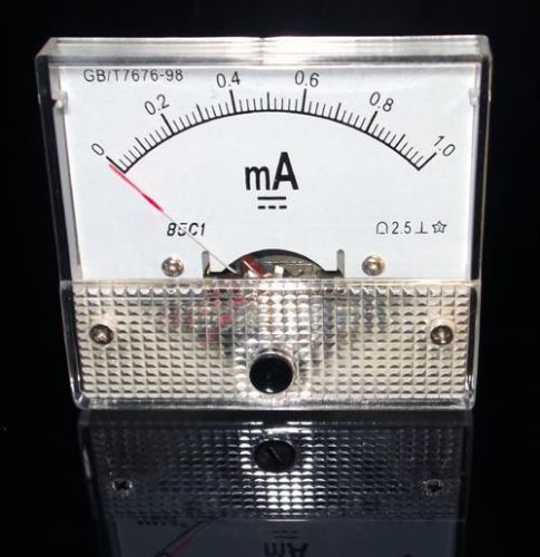 DC 1mA Ampmeter Analog Current Panel Meter Ammeter