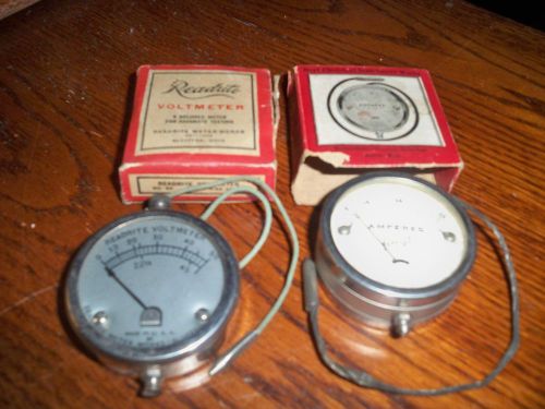 VINTAGE Hoyt Amp Meter &amp; Vintage Readrite Voltmeter 1910-1920