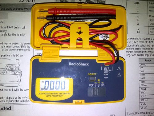 Radioshack 22-range pocket digital multimeter (new batteries) for sale