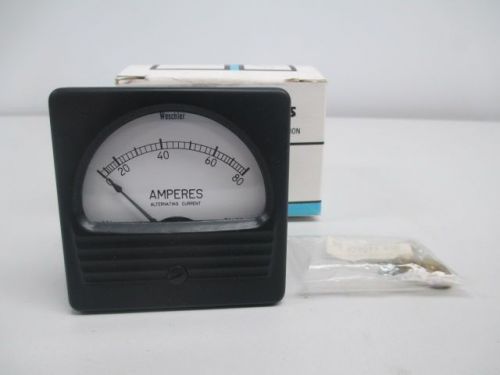 New weschler/nes instruments 291b280a14 ra-351 0-80 amperes ammeter d236208 for sale