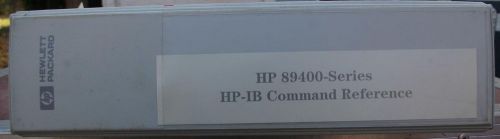 HP 89400-SERIES  HP-IB COMMAND REFERANCE  BOOK / MANUAL