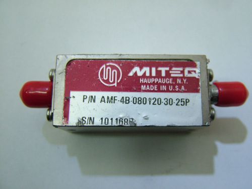 MITEQ LOW NOISE RF POWER AMPLIFIER X BAND 4 - 12GHz AMF-4B-080120-30-25P