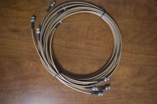 LOT of 5x 9ft long RG400 50ohm BNC Double Shielded Coaxial Cable Silver Plated