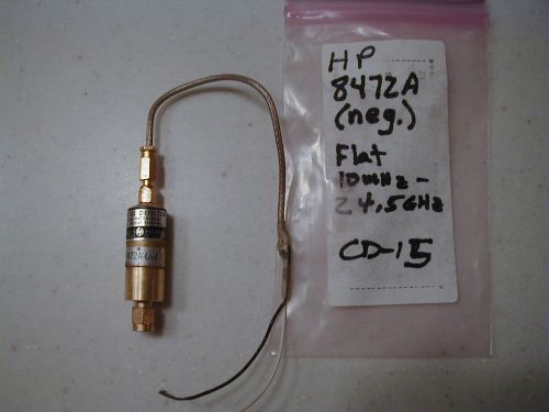 CD15 HP 8472A Gen. Purpose Coax .01-24.5 GHz SMA type  Crystal Detector TESTED!