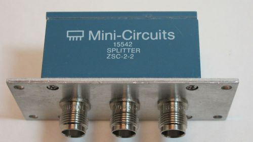 Mini-Circuits ZSC-2-2 Power Splitter. .002 to 60MHZ,  Isolation: &gt;30dB, TNC(F).