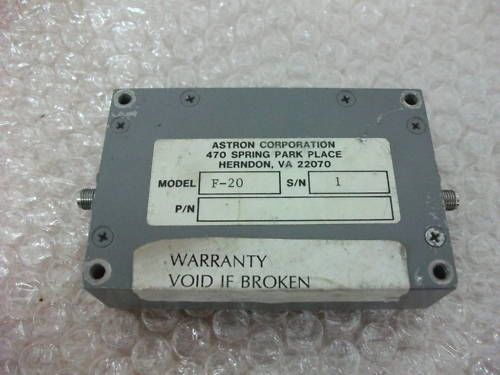 Microwave RF Part Astron Model F-20