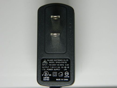 Balance Electronics Power Supply Adaptor GPSS-0750130 7.5 V 1.2 A