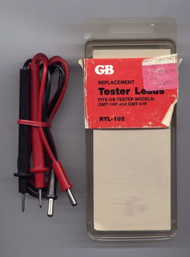 Old GB Tester Leads RTL-102 for GMT-19P and GMT-41P Meter Test Leads Banana Jack