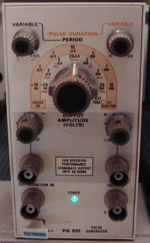 Tektronix pg 501  pulse generator plug in!  pg501  !  calibrated ! for sale