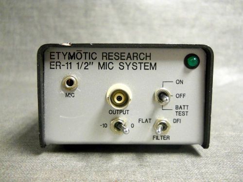 Etymotic Research ER-11 1/2&#034; Mic System [working]