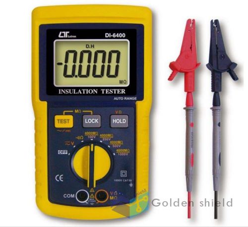 Lutron di-6400 heavy duty insulation tester meter 4/40/400/4000 m ohm for sale