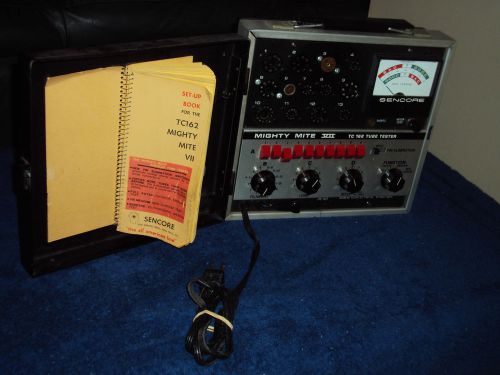 SENCORE TC162 MIGHTY MITE VII TUBE TESTER POWERS UP SEMI TESTED BUILD IN MANUAL