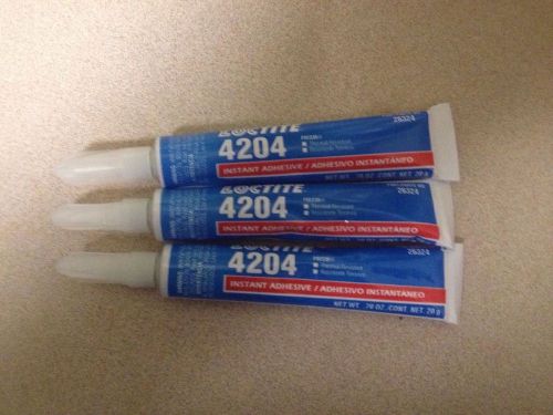 Loctite 4204 Instant Adhesive Super Glue. 3 Tubes 20 Grams Each