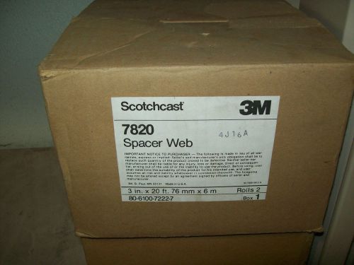 **NEW BOX OF (2) 20 ft ROLLS)**SCOTCHCAST 3M 7820 Spacer Web 3&#034; x 40ft. total