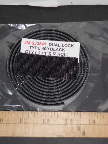 3M RECLOSABLE FASTENER  BLACK  DUAL LOCK TYPE 400 1&#034; X 6FT ROLL SJ3541