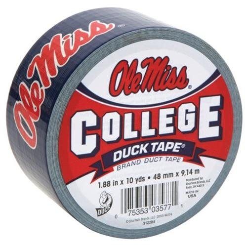 Duck brand duct tape,  ole miss, 1.88 x 10yd, 1 roll for sale