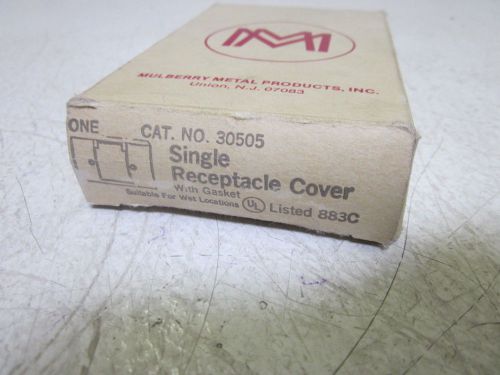 MULBERRY METAL PRODUCTS 30505 SINGLE RECEP. COVER *NEW IN A BOX*