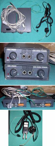 Lot of 2 zetron series 4000 telephone/radio headset interfaces &amp; 1 plantronics for sale