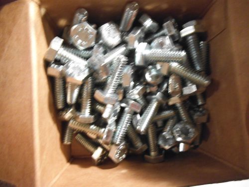 Qty:100 , 1/4 - 20 x3/4 a307 hex bolt full thread, zinc for sale