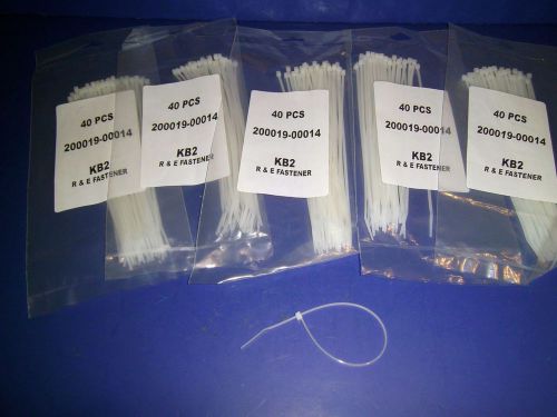 200 8&#034; cable zip ties nylon tie wraps white r &amp; e fastener usa for sale