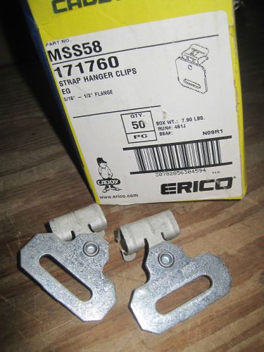 Caddy erico bx(50) mss58 5/16 - 1/2 inline hammer-on pipe strap hanger clips new for sale