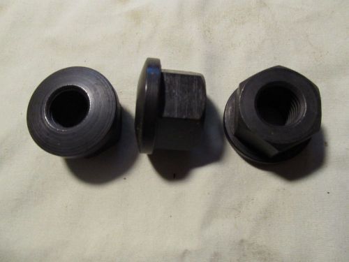 NOS / 55 QTY / 5/8-11 Spherical Flange Nuts / Case Hardened Black / 10 + lbs