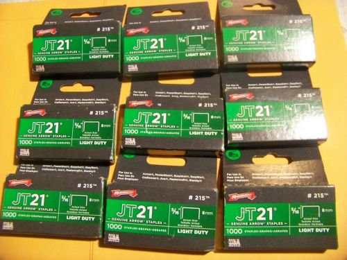 Arrow 215 Genuine JT21 5/16-Inch Staples, 9000 staples