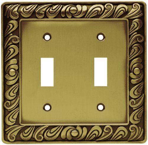 Brainerd 64040 Paisley Double Switch Wall Plate / Switch Plate / Cover  Tumbled