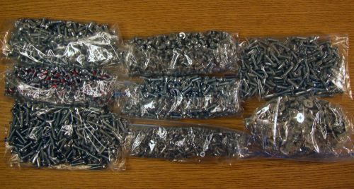 Lot of 1550 new screws. 8 types and sizes.