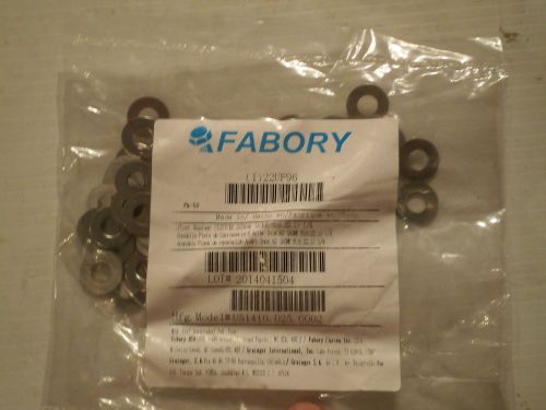 Qty = 100 Washers: Fabory 22UF96 Flat Washer, Standard, 18-8 SS, 1/4in