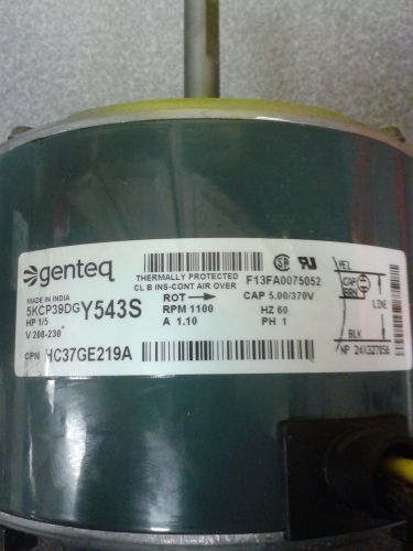 Genteq Condensing Unit Fan Motors New 5kcp39dgy543s 1/5hp,208-230v,1100 Rpm Hvac
