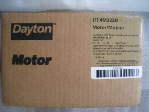 Dayton motor model 4m222d  brand new in box from grainger 110v for sale