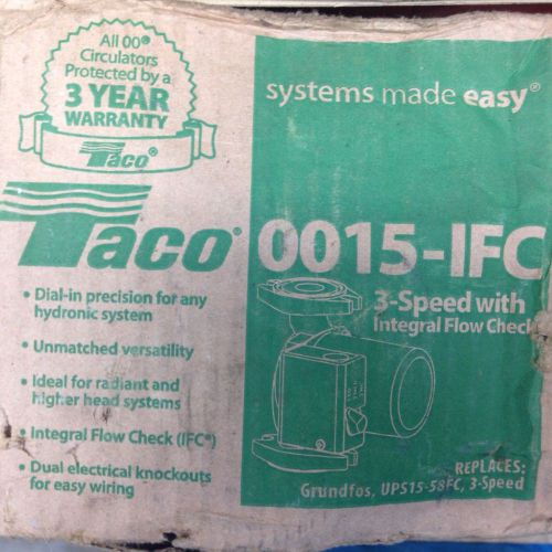 Taco 0015-IFC 3-speed circulator with integral flow check