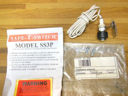 Safe-t-switch model ss3p condensate overflow shut off switch for sale