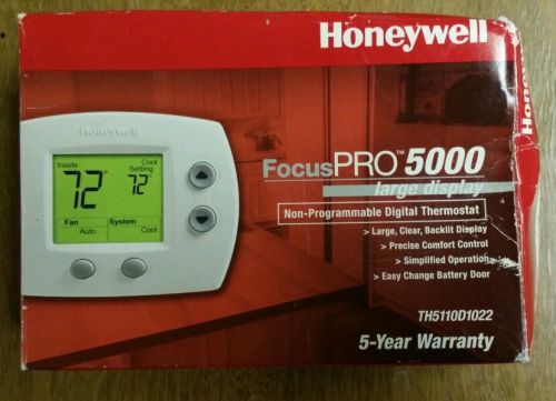 Honeywell TH5110d1022 FOCUS PRO-5000  Non-Programmable Thermostats