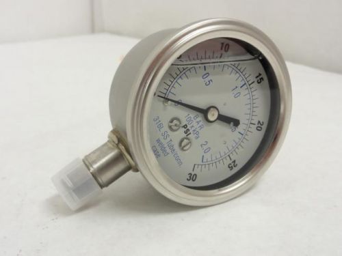 144749 new-no box, precision instrument 301lfw-254c ss pressure gauge, 0-30psi for sale