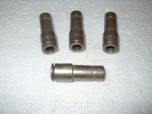 Lot of 4 plated brass 12mm t0 8mm reducer fittings *used* for sale