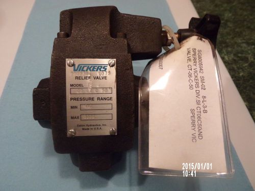 New vickers ct 06c 50 manual hydraulic relief valve  500-2000 psi  60gp for sale