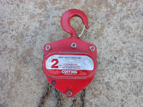 Coffing chain hoist lhh 2 ton capacity chain extends 20 feet good condition for sale