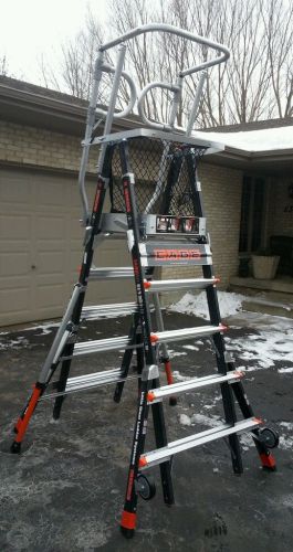 Little Giant Fiberglass 5&#039; - 9&#039; Ariel Safety Cage Ladder 18509 PICKUP ONLY