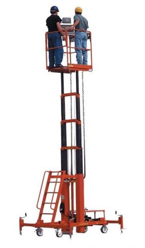 Ac power two person lift - 15 ft - 28&#034;x36&#034; platform - 15 ft tall - 110v - 12 amp for sale