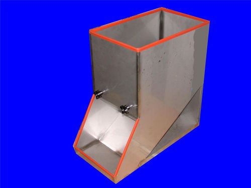 NEW 20&#034; X 22&#034; X 10&#034; STAINLESS STEEL HOPPER 16&#034; X 10&#034; INLET 9-3/4&#034; X 9&#034; OUTLET