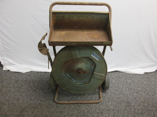 Vintage acme interlake strapping dispenser banding machine cart for sale