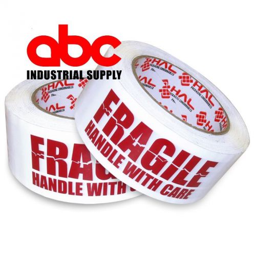 2 rolls 2&#034; fragile handle w/care shipping packing tape 330 feet 110 yards for sale