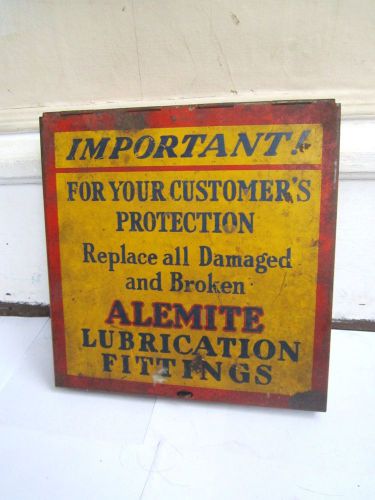 Vintage Industrial Parts Alemite Bolt Cabinet Garage Shop Advertising Organizer