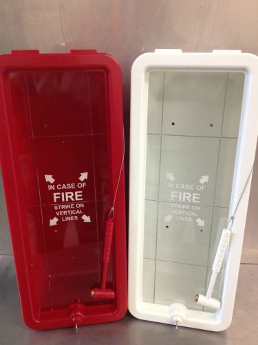 Fire extinguisher cabinet 20lb firetech indoor / outdoor red cabinet for sale