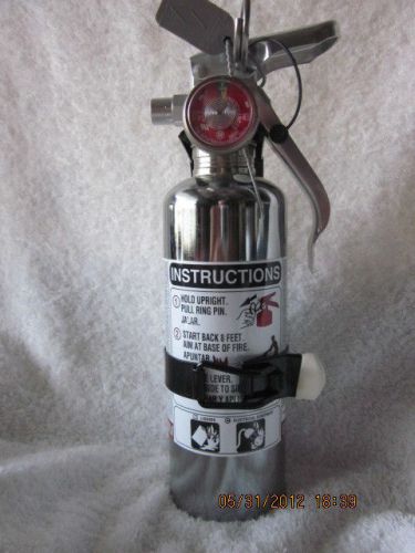 1 lb. &#034;CHROME&#034; BC FIRE EXTINGUISHER NEW (2014) CERTIFIED IN BOX (AMEREX)